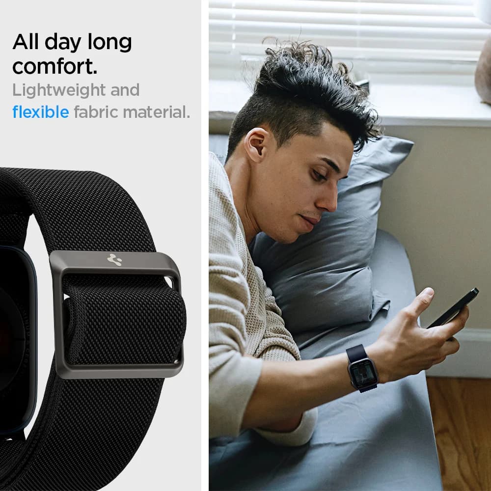 Spigen Lite Fit Ultra Elastic Sports Strap For Apple Watch Band With SE/S6/5/4/3/2/1 38/40/49mm 9/8/7 41mm 10/11 42mm 9/8 45mm - 6