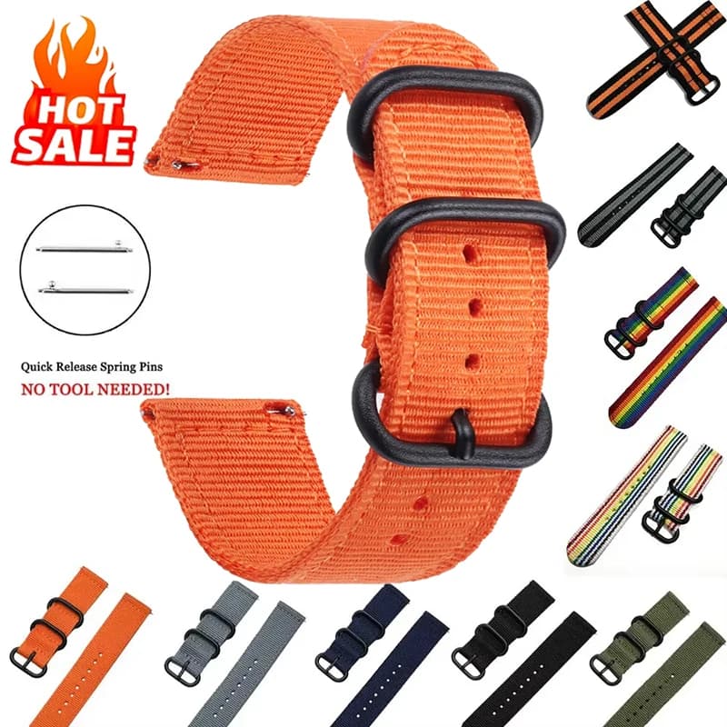 18 24mm 22mm 20mm Woven Nylon Watch Sport Strap Band For Samsung Galaxy 7 6 4 5 Gear S3 Classic Active 2 for Amazfit Fabric band
