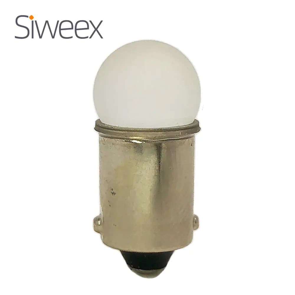 1 Pcs Auto White BA9S Socket T4W 2835 SMD 2 LED Tail Dome Lamp Turn Signal Lights Car Wedge Side Marker Bulbs 12V DC