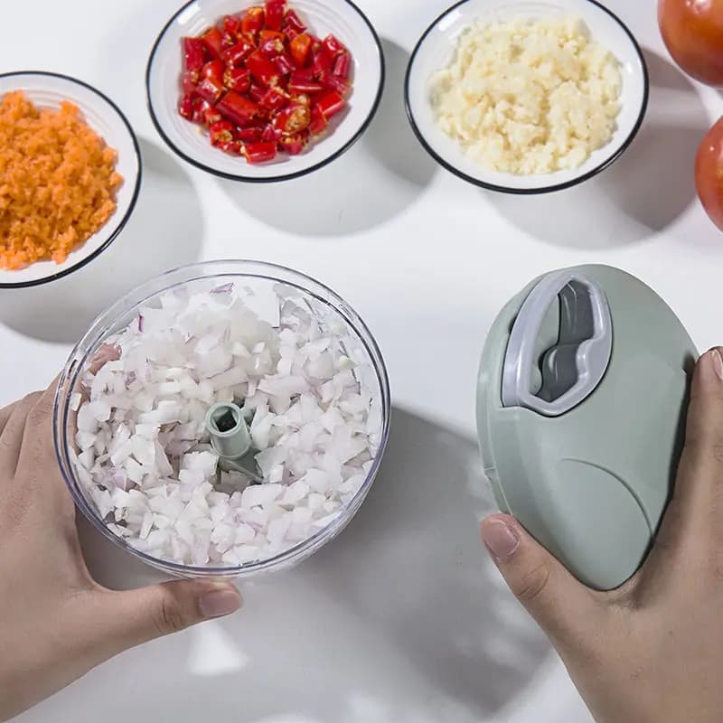 Home Kitchen Manual Ginger Grinder Garlic Mud Splasher Multifunctional Vegetable Cutter Handheld Meat Grinder Modern Minimalist - 5