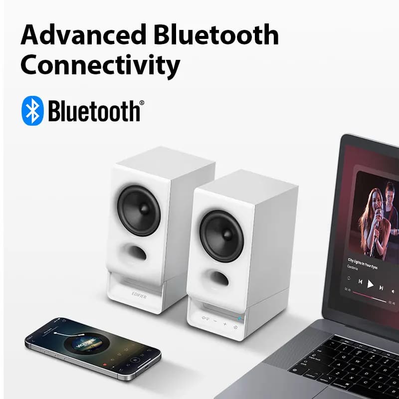 إديفاير R20BT سماعة كمبيوتر تعمل بالـ USB بلوتوث 6.0 مع تأثيرات ضوئية مداخل USB-C AUX - 3