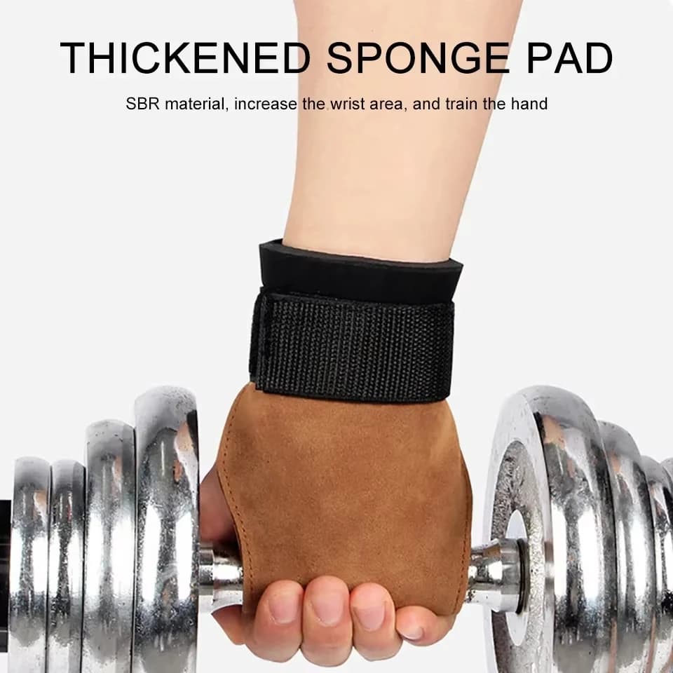 حزام مساعد لتمارين السحب، دعم للمعصم، قفازات دعم، مناسب لتمارين الضغط والسحب، بار أفقي مساعد - 4