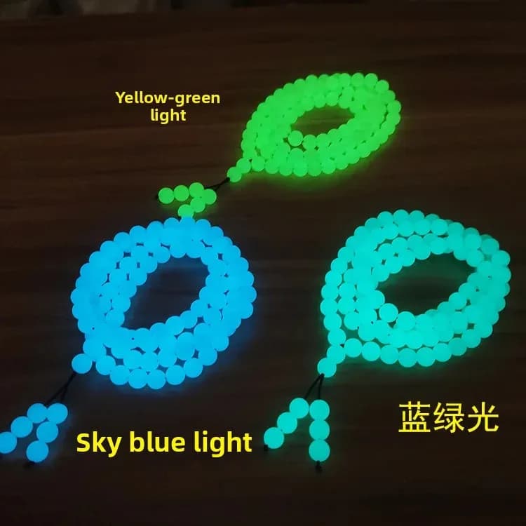 New High-Light Glow Stone Bracelet 108 Beads Four Circles Buddha Beads Bracelet Luminous Stone Bracelet for Boyfriend Best Frien