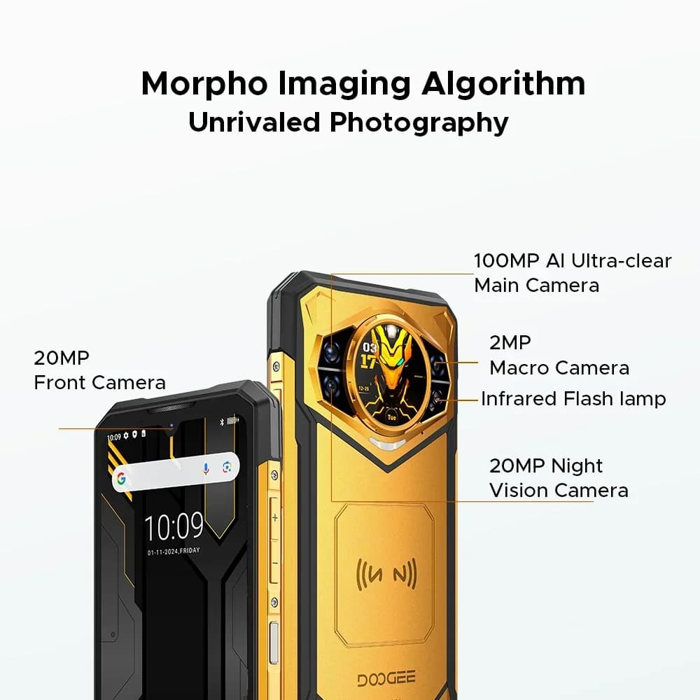 DOOGEE S200 X Rugged Phone 6.72” IPS FHD+120Hz Dimensity 7050 Telephon Portable 32GB+512GB 10100mAh Smartphone 5G Android 14 NFC - 5