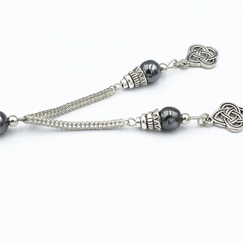 1 قطعة 8 مللي متر الجولة الخرز حصوة نوع الشرق الأوسط الإسلام مسلم المسبحة Tasby اليدوية - 6