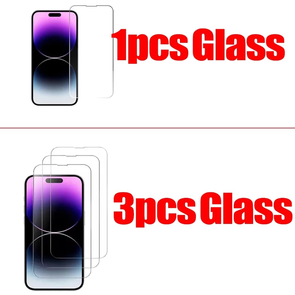 1~5PCS HD Tempered Glass For iPhone 16 17 Pro Max 17e 16e 15 14 13 12 Screen Protector Film For iPhone 11 13 Mini Glass - 2