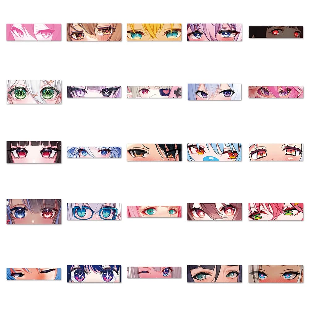 10/30/50PCS ACGN Stickers Funny Cartoon Sticker Anime Character Eye Decals DIY Luggage Laptop Car Bike Skateboard Kids Toy - 6