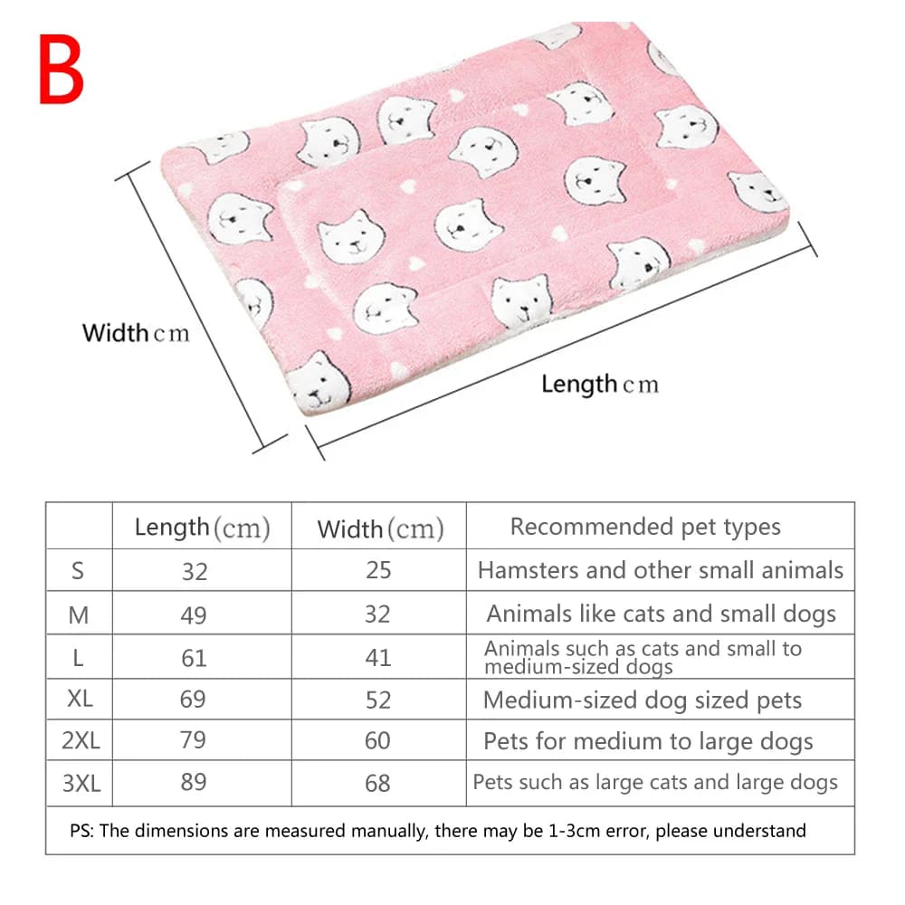 Flannel Pet Mat Dog Bed Cat Bed Thicken Sleeping Mat Dog Blanket Mat For Puppy Kitten Pet Dog Bed for Small Large Dogs Pet Rug - 6