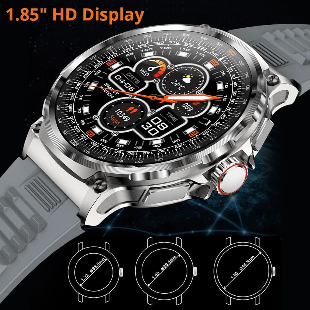 [2023] COLMI V69 1.85" Ultra HD Display Smartwatch Men 710 mAh Large Battery, 400+ Watch Faces Smart Watch For Android iOS Phone - 2