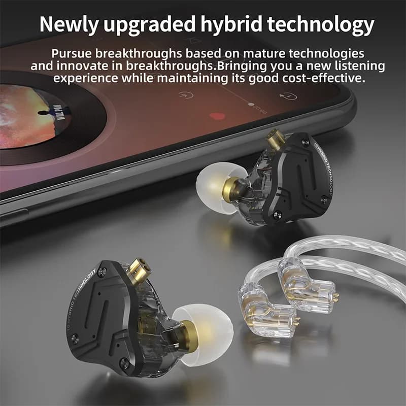 سماعات أذن هاي فاي هجين معدنية باس KZ ZS10 PRO X مع إلغاء الضوضاء للرياضة، سماعات رأس KZ ZSN PRO AS16 PRO AS12 ZSX ZEX - 6