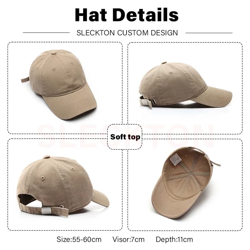 SLECKTON Custom Hat LOGO Embroidery Baseball Cap for Women and Men Picture DIY Print Fashion Summer Sun Hat High-quality Unisex - 2