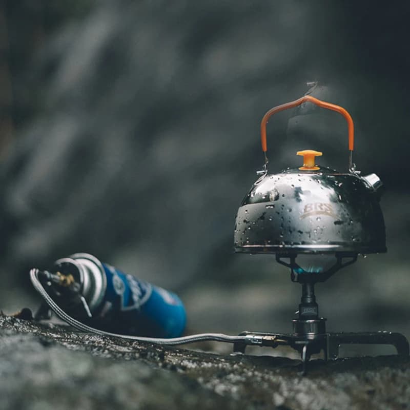 موقد غاز خارجي BRS ميني موقد تخييم 25 جرام تيتانيوم فائق الخفة للنزهات والتخييم BRS-3000T - 6