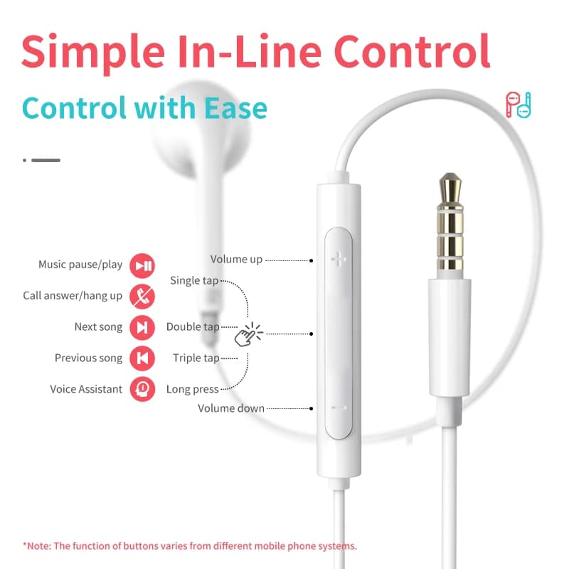 Edifier P180 Plus Wired Earphones 3.5mm Earphones AUX Line-In Control Clear Phone Call with Microphone - 5
