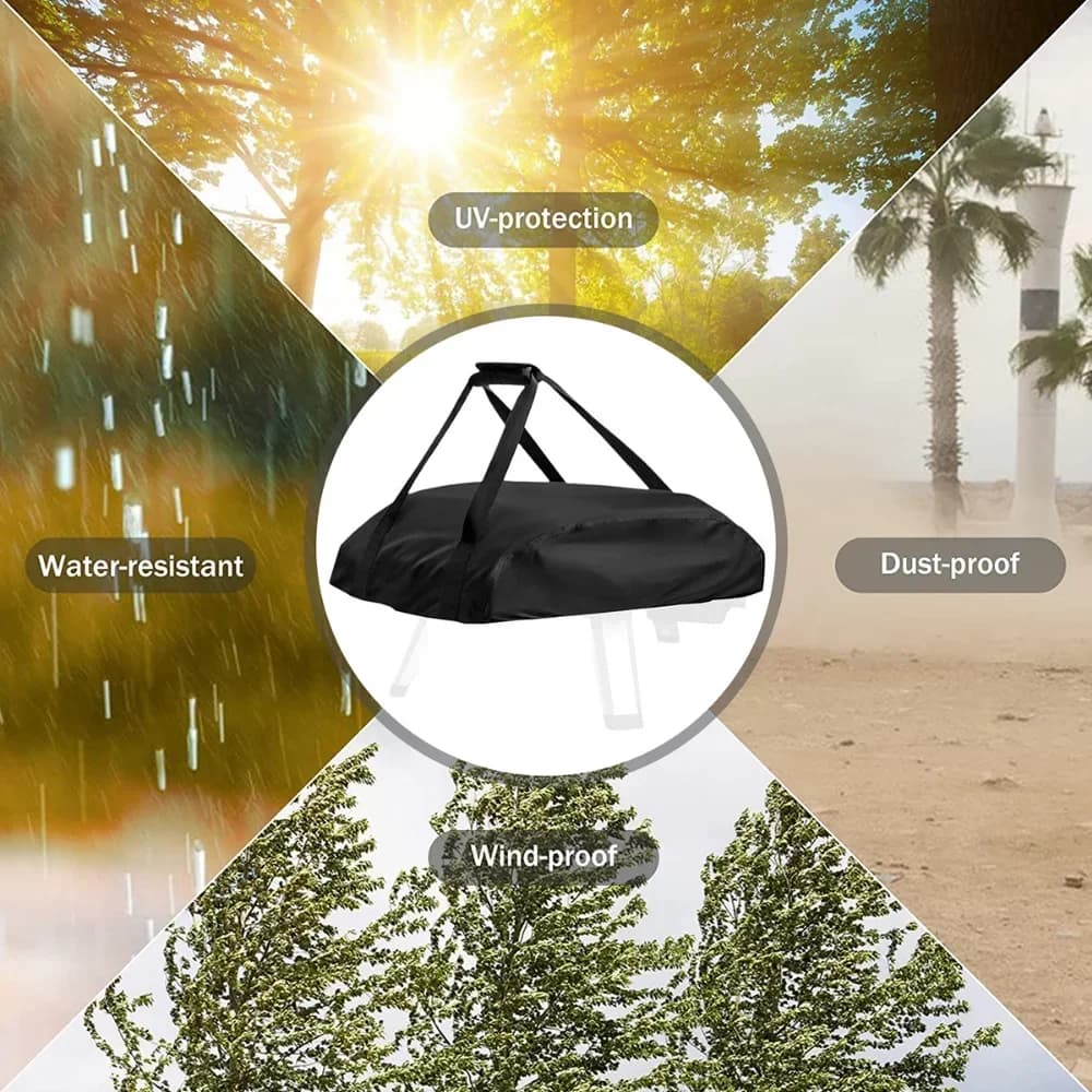 غطاء فرن البيتزا لـ Ooni Koda 12 16 المحمولة 420D أكسفورد النسيج مقاوم للماء فرن البيتزا الغبار يغطي ملحقات الشواء - 5