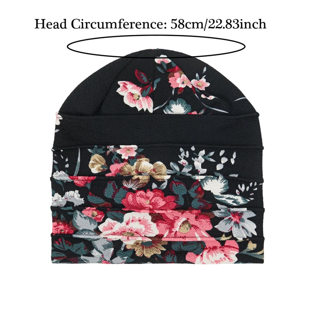 غطاء نوم ليلي مطبوع عليه زهور عصري، غطاء رأس مسلم للنساء، غطاء رأس ليوبارد، وشاح رأس للسيدات، غطاء مريح - 5