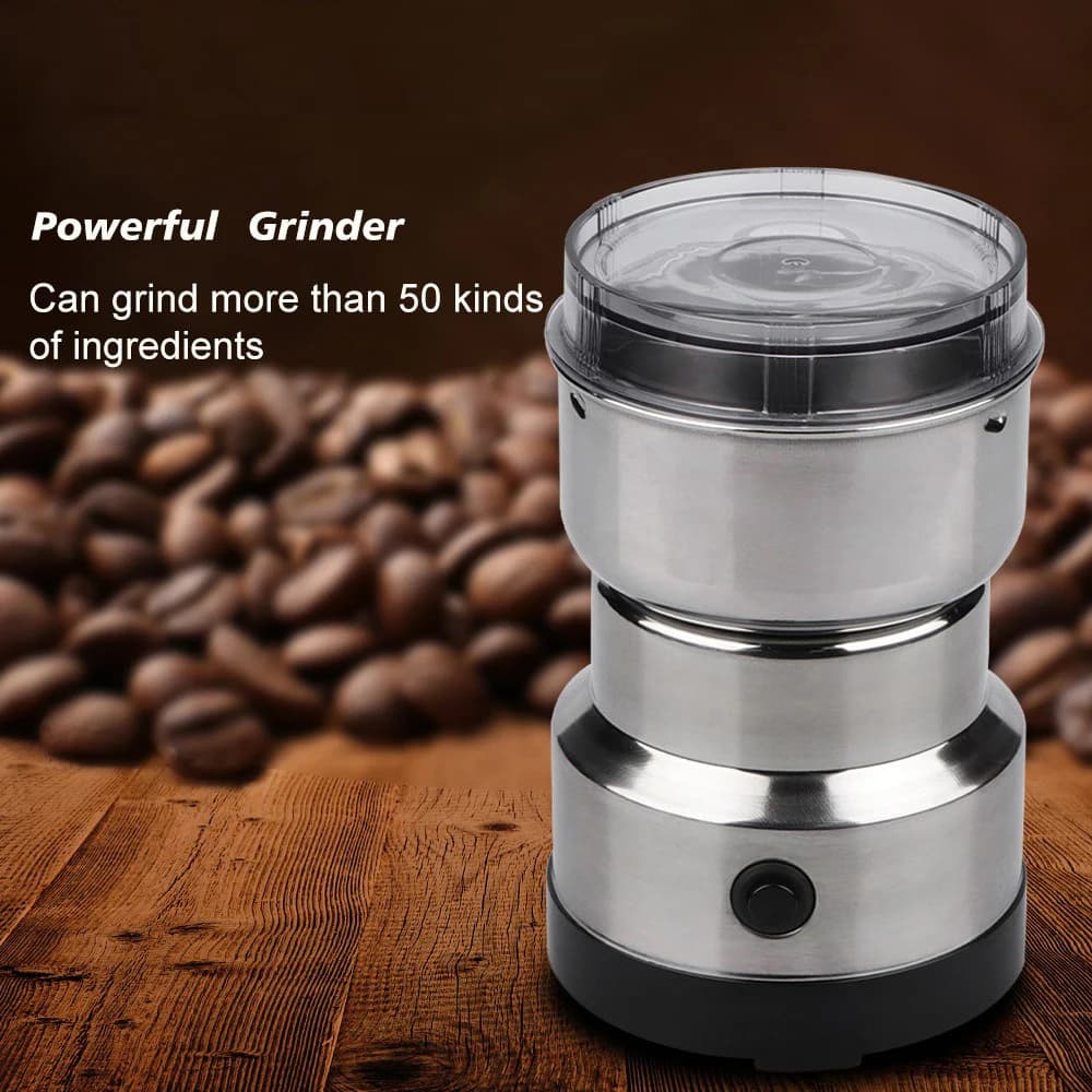 مطحنة قهوة كهربائية منزلية متعددة الوظائف من EU Kitchen مع 4 شفرات لطحن الحبوب والقهوة وخلط النكهات للمكسرات والبقول - 3