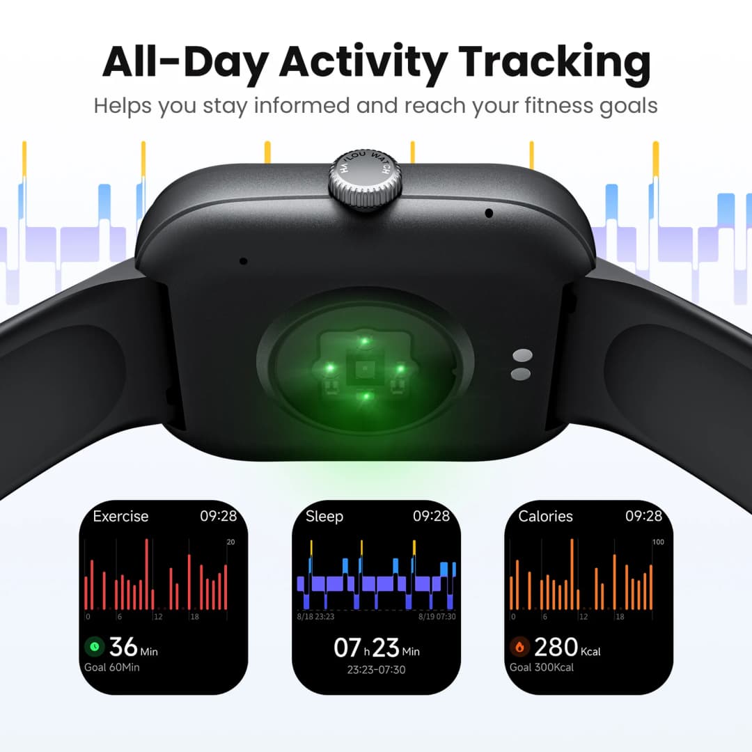 HAYLOU Watch Faro Voice Calling Smart Watch 2.01'' HD Screen 24H Health Monitor 150+ Sports Modes Bluetooth Smartwatch Men Women - 4