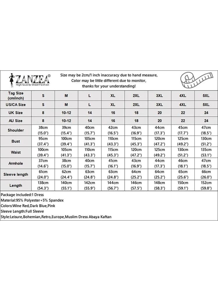 فستان ماكسي نسائي من ZANZEA مكون من كتلة الألوان مكون من قطعتين فساتين إسلامية طويلة برقبة دائرية وأكمام طويلة لخريف 2024 رداء عباية - 6