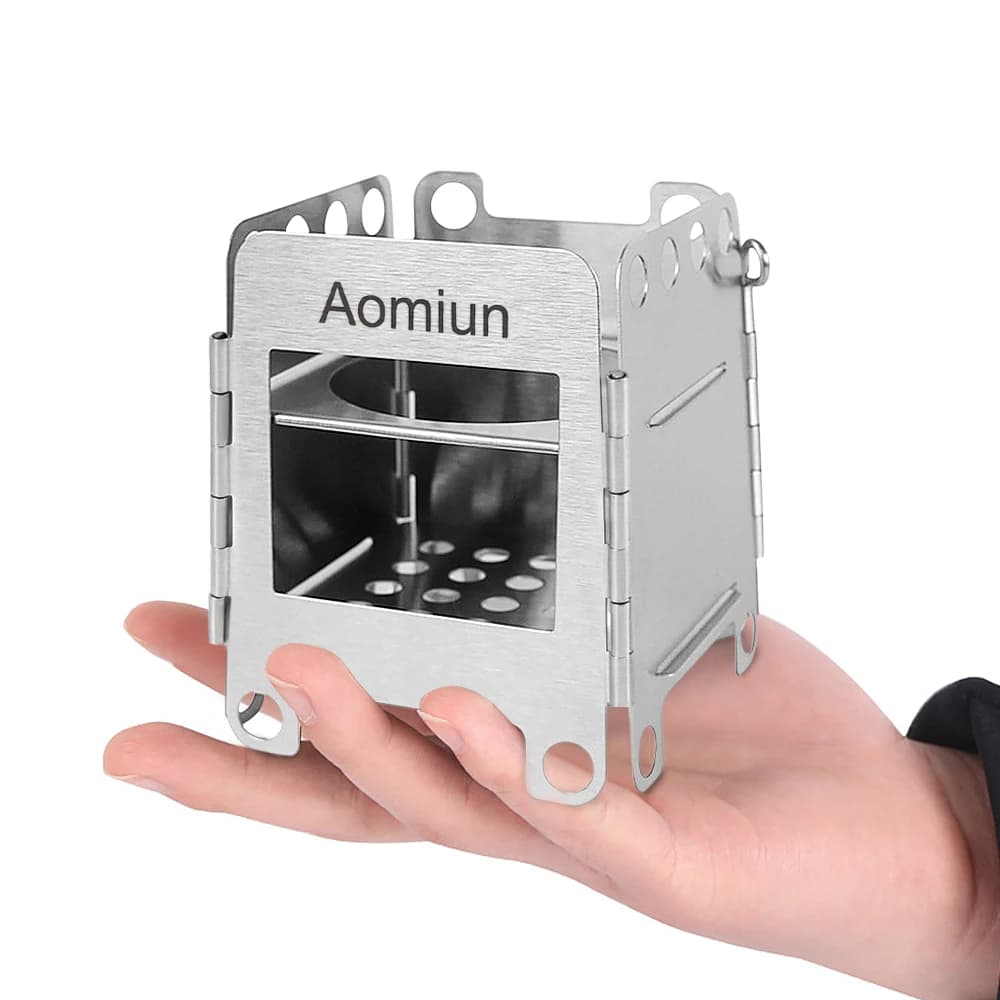 Mini Portable Outdoor Stainless Steel Fire Pit Compact Camping Stove for Efficient Wood Burning