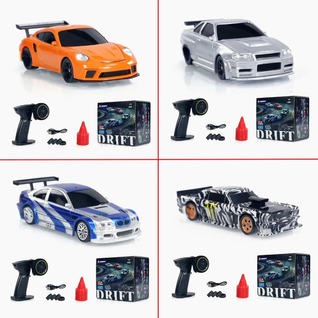 سيارة تحكم عن بعد 2.4G RC، 1/43، 4WD، سرعة عالية، سيارة سباق صغيرة، نموذج هدية للأولاد - 2