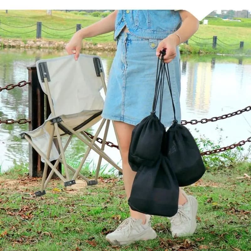 جيب بسحّاب لأكواب الماء وأدوات المائدة، منظم تخييم خارجي، حقائب حماية تخزين، حقيبة شبكية محمولة لأدوات المائدة للنزهات - 4