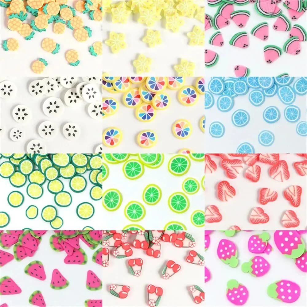 1000Pcs Polymer Clay Resin Fruit Slice for Epoxy Silicone Mold DIY Craft Jewelry Cellphone Decoration Accessory Making Supplies - 5