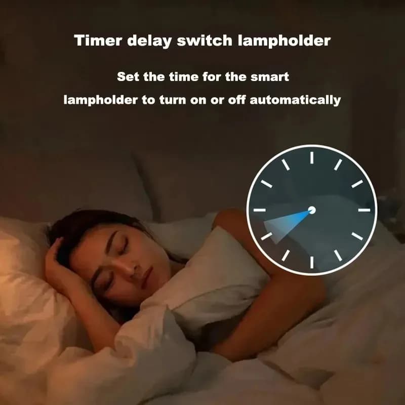 حامل مصباح Ewelink E27 واي فاي مقبس ذكي لمحول لمبة إضاءة ليلية LED يعمل مع Alexa وGoogle Home تحكم صوتي - 4