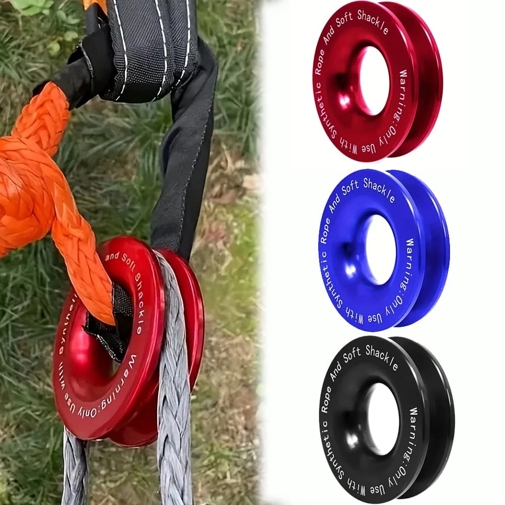 45000lbs Aluminum Recovery Ring Set Rugged Shackles Off-road Trailer Accessories, for ATV UTV SUV Truck Vehicle Recovery