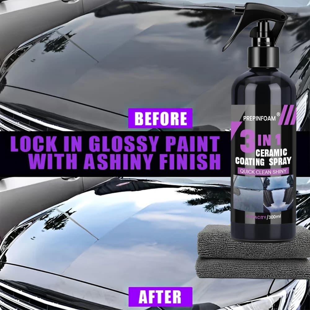 3 in 1 Car Ceramic Liquid Coating Spray Nano Crystal Hydrophobic Layer Polishing Agent High Gloss Paint Protection Wax Car Care - 3