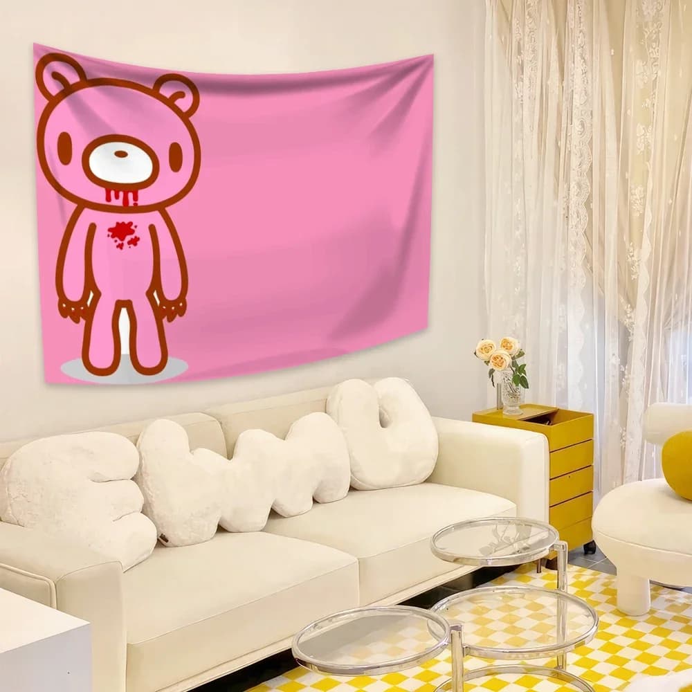 3x5ft Kawaii G-Gloomy Bear Tapestry Anime Tapestry Hanging Tarot Hippie Dorm Wall Hanging Decoration Bohemian Hippie Decor - 4