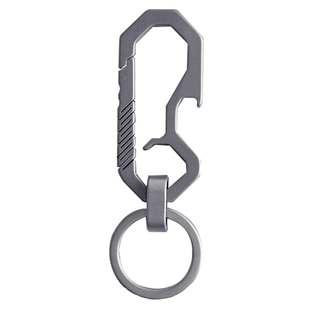 حقيقي التيتانيوم الفاخرة مفتاح سلسلة الرجال سيارة المفاتيح خفيفة الوزن للغاية EDC مجوهرات حلقة رئيسية حامل مشبك أفضل الهدايا اكسسوارات السيارات - 6