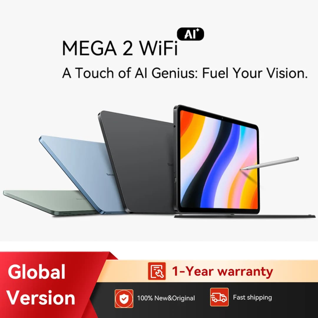 Blackview MEGA 2 Wifi Tablet PC 12'' 2K FHD+ Display Unisoc T615 12GB RAM 256GB ROM 9000mAh Battery 16MP Android 15 Tablets