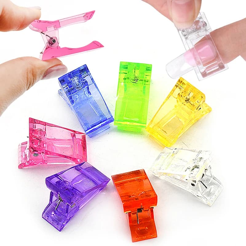 Acrylic Nail Clip Transparent Gel Quick Building Nail Tips Clips Fingernail Extension UV Clamps Manicuring Art Builder Tools Set - 5