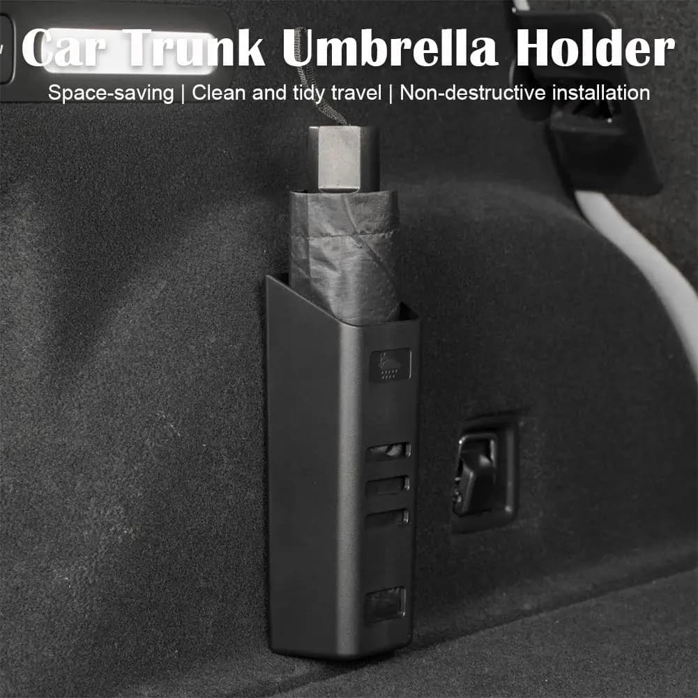 Universal Car Umbrella Holder Storage Box Trunk Waterproof Rain Organizer Vehicle Interior Accessory for SUV Sedan Hatchback - 2