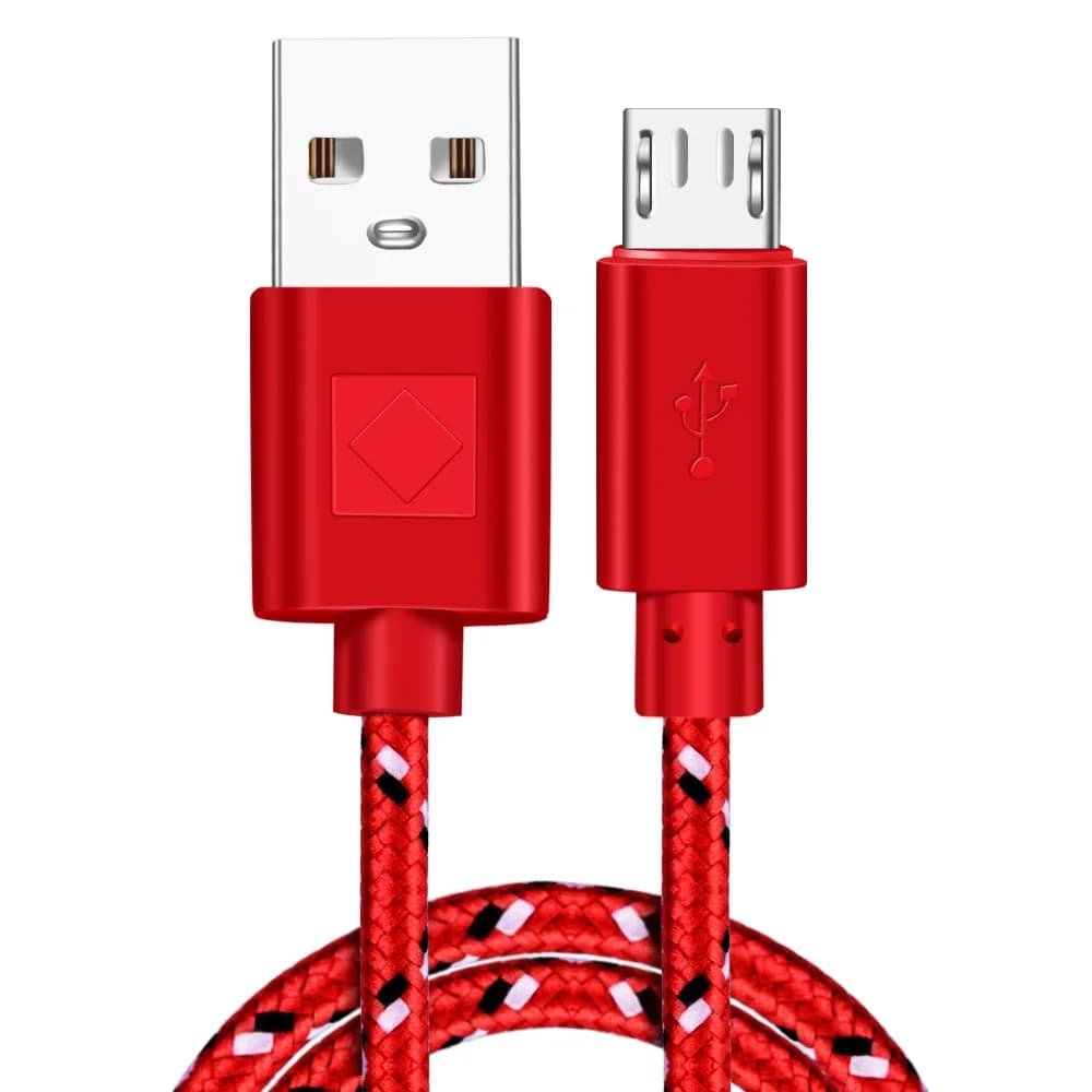 كابل Vumpach من النايلون المضفر Micro USB بطول 1 متر/2 متر/3 أمتار كابل شحن USB لمزامنة البيانات لهواتف Samsung وHTC وLG وHuawei وXiaomi وأندرويد - 2
