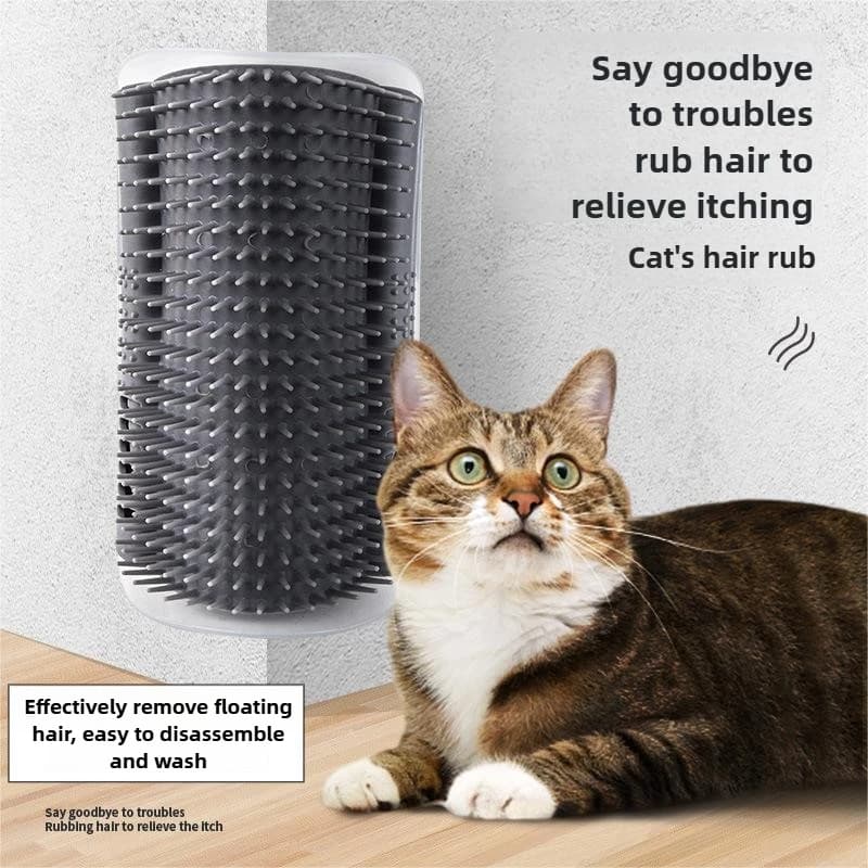Cat Corner Scratcher with Catnip Self Grooming Toy for Scratching Relieving Boredom Supplies Durable Interactive Wall Mountable