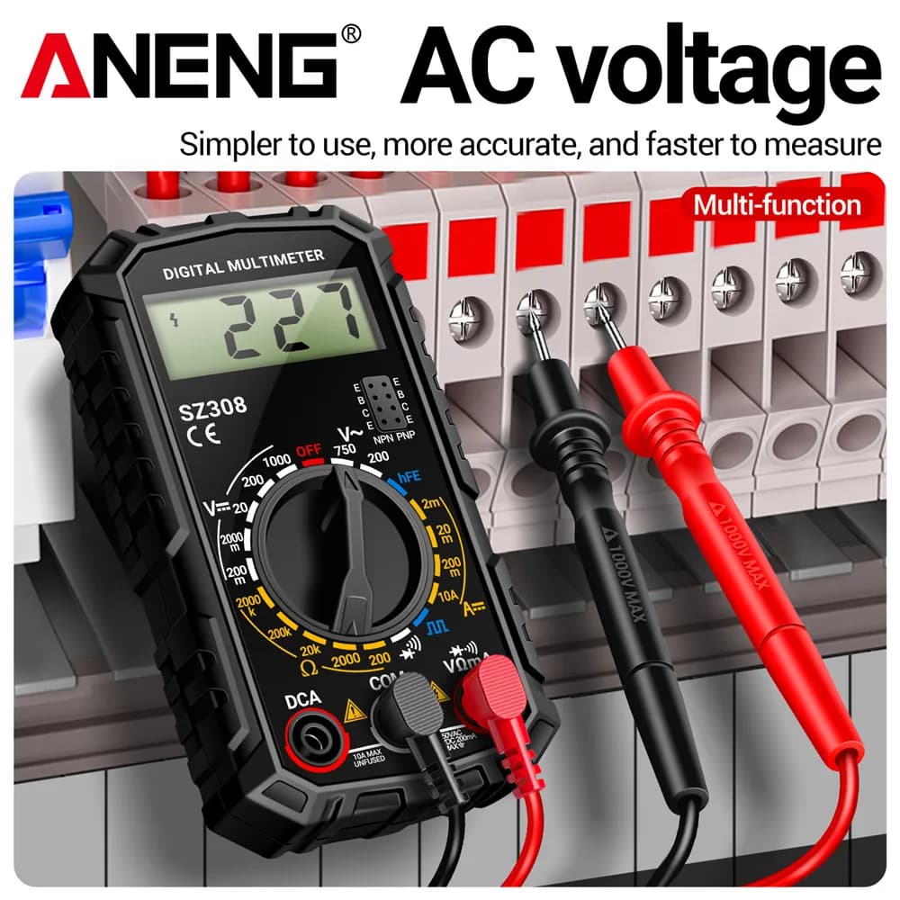 ANENG SZ308 1999 Count Digital Multimeter AC/DC High-Precision Multi-function Voltage Current Resistance Multimeter Tester Tools - 2