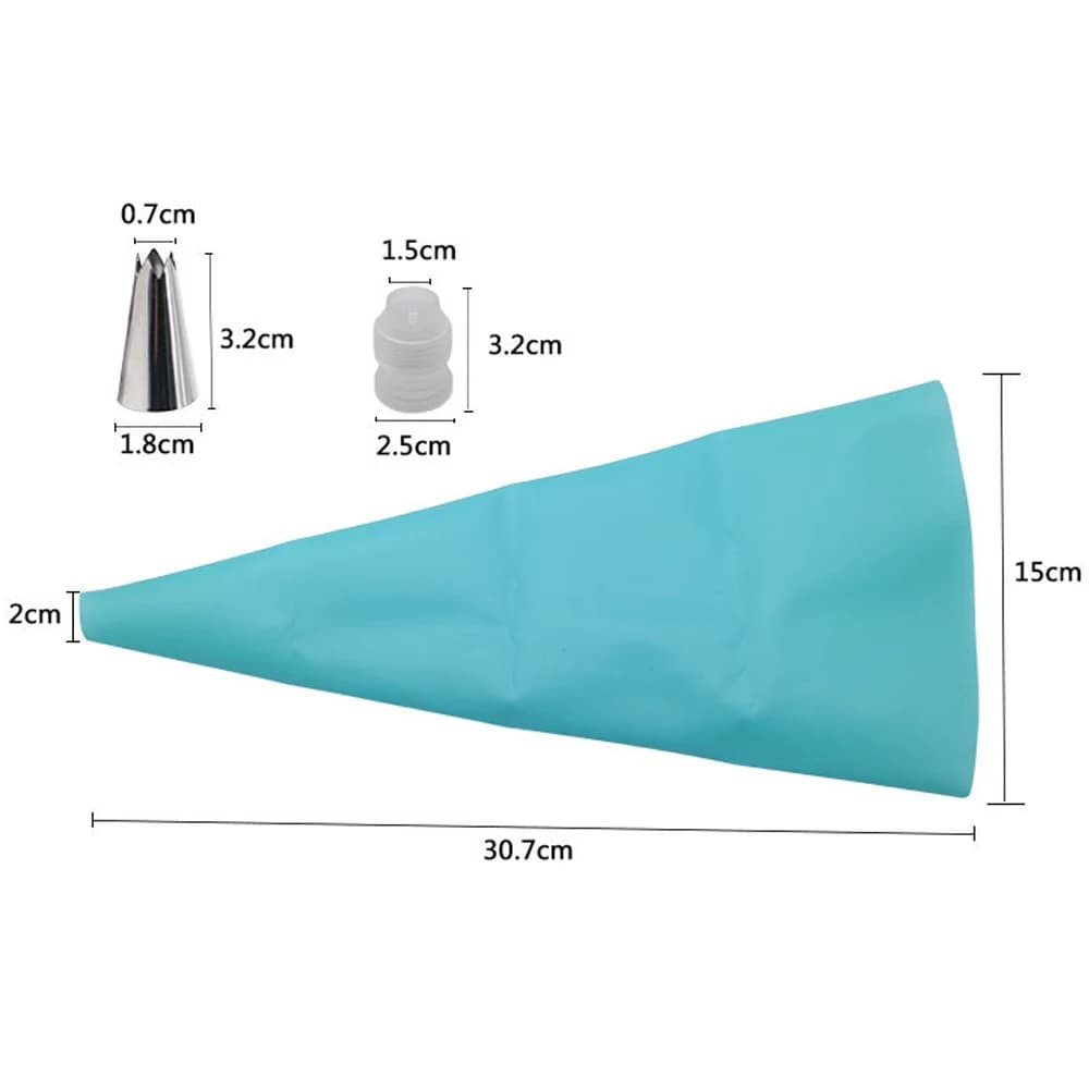 Good 26/8pcs Silicone Pastry Bag Kitchen DIY Icing Piping Cream Reusable Pastry Bag With 24 Nozzle Sets Cake Decorating Tools - 5