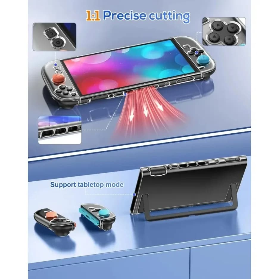 حافظة صلبة شفافة لجهاز NS Switch 2 Joycon تحكم سبليت الغطاء الواقي الجلد شل حامي للتبديل 2 الملحقات - 5