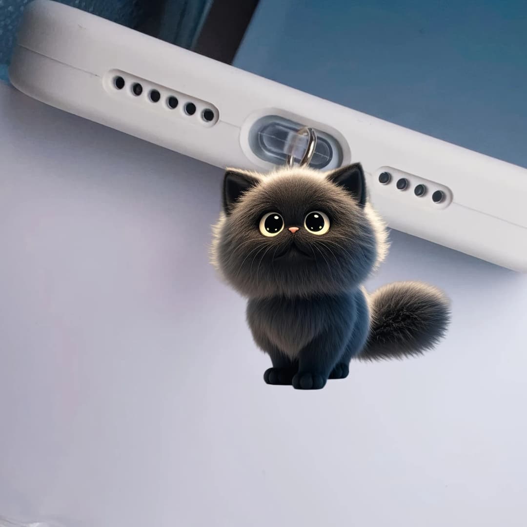 غطاء موصل إكسسوار هاتف مسطح أكريليك لطيف سدادة غبار لإكسسوارات الهاتف المحمول - 5