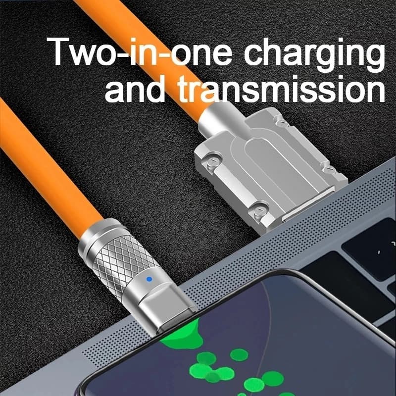3PCS 120W Super Fast Charge Type-C Liquid Silicone Cable Quick Charge USB C Lines For Xiaomi Huawei Samsung USB Phone Data Wire - 5