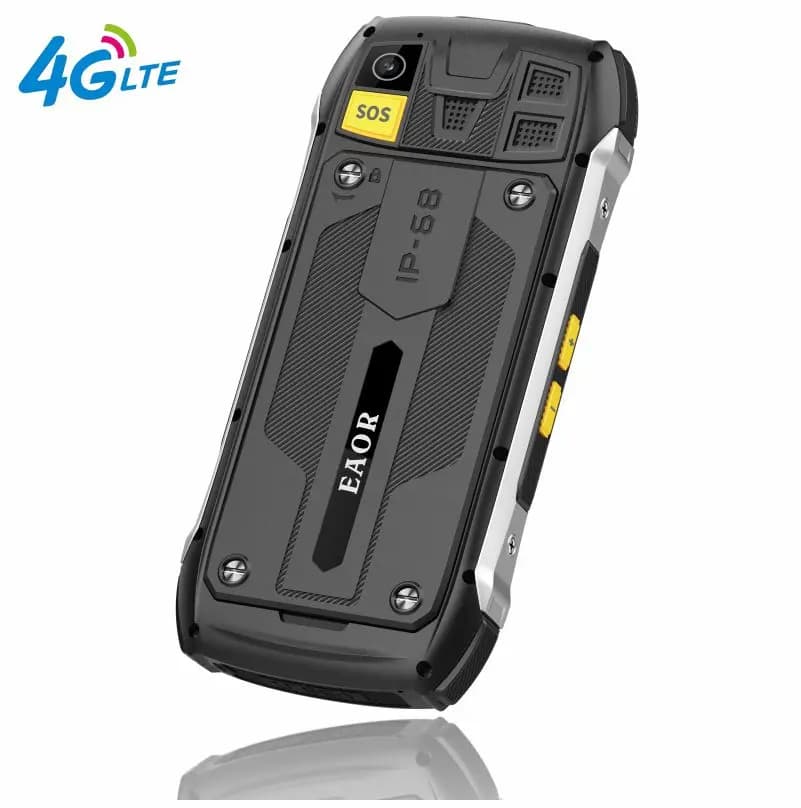 إيور 4G LTE - هاتف متين مقاوم للماء، بطارية كبيرة، لوحة مفاتيح، شاشة 2.8 بوصة IPS، مصباح يدوي - 4