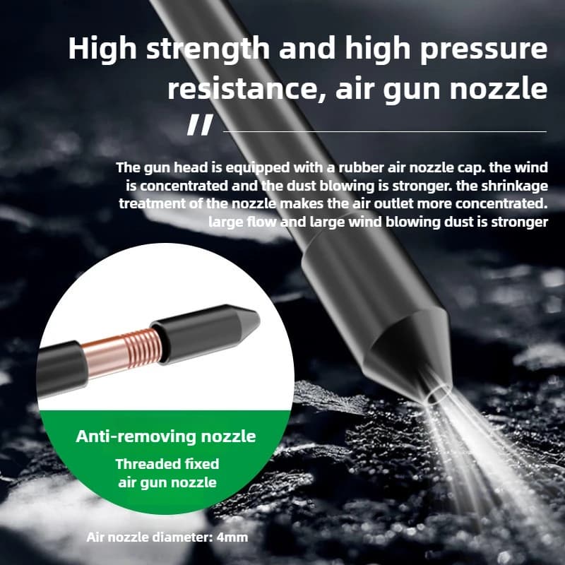 مسدس نفخ الهواء من سبيكة عالمية، أدوات هوائية قوية عالية الحجم لتنظيف السيارة، مسدس مياه، إزالة غبار ضاغط الهواء - 2