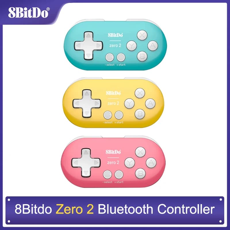 ذراع تحكم مصغر 8BitDo Zero 2 بلوتوث متوافق مع نينتندو سويتش ويندوز أندرويد macOS