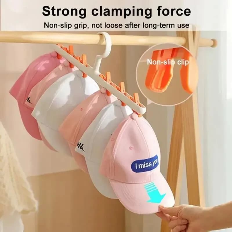 1pc Hats Socks Organizer Rack Hanging Peaked Cap Scarf Storage Rack Hanger Multifunctional Closet Wardrobe Storage Holder - 2