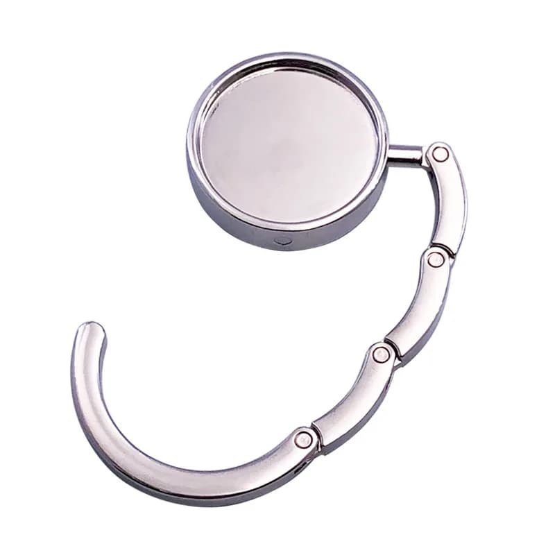 حامل حقائب قابل للطي مع شعار مخصص، خطاف حقائب يد للطاولة، حامل حقائب محمول للسفر - 3