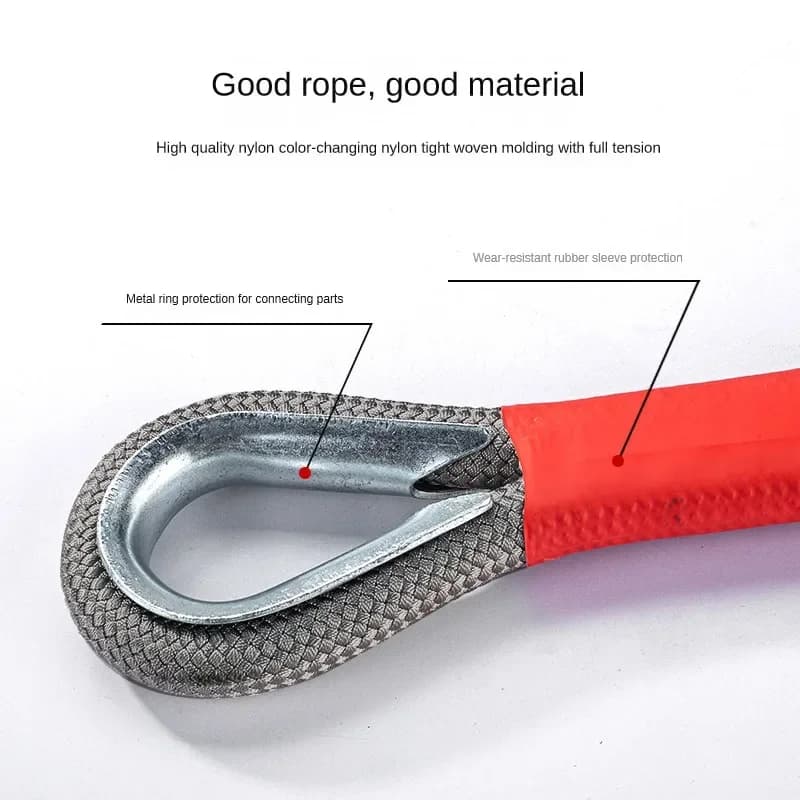 Multiple Sizes Car Outdoor Off-road Trailer Tow Rope Emergency Rescue Rope Thicker Car Nylon Colour Changing Nylon Pulling Rope - 3