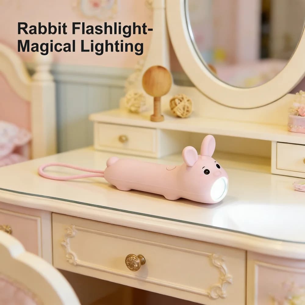 New Soft Silicone LED Flashlight USB Rechargeable Light Bear Rabbit Portable Outdoor Household Bedtime Story Torch For Children - 5