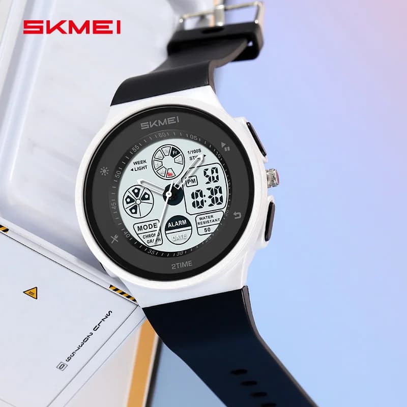 SKMEI 2346 New Arrival Colorful Fashion Unisex Men Women Time Big Digital Display PC Classic Sport Watch Chronograph Wristwatch - 3