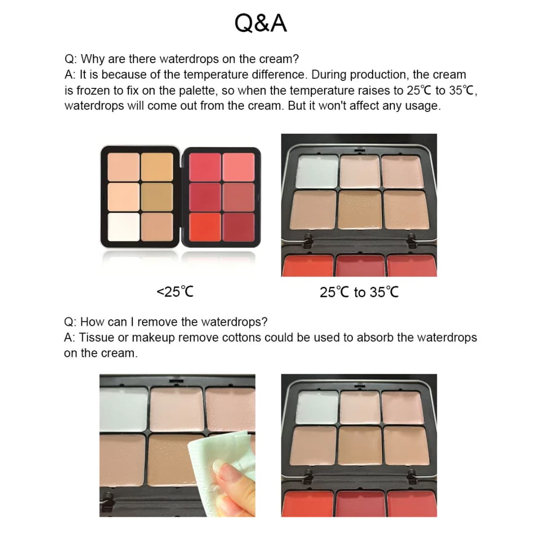 علبة حديدية 12 لون كونسيلر، أحمر خدود، كريمي، غير لامع، تسليط ضوء، مكياج متكامل - 6